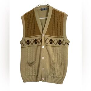 Guv’nors  Vintage Grandpa Vest Size XL Browns w Tan, Pockets